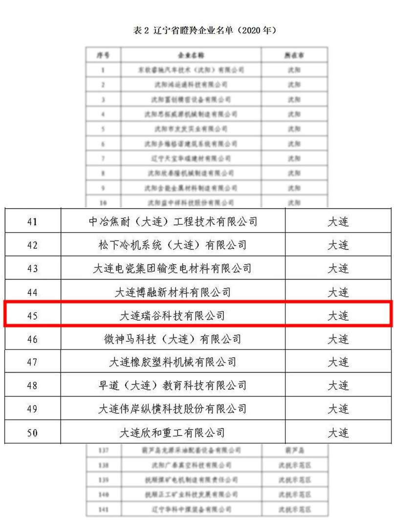 2020-12-08 大連瑞谷科技有限公司入選遼寧“瞪羚”名單(圖2) 2020-12-08 大連瑞谷科技有限公司入選遼寧“瞪羚”名單(圖2)